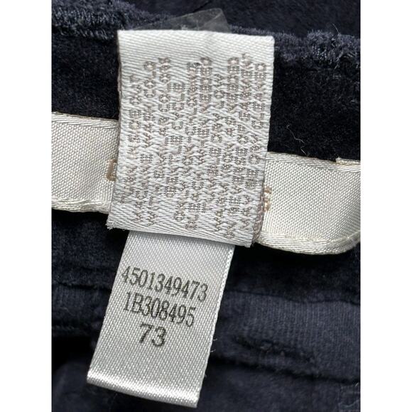 Chico's Velvet Pants Womens Sz 3 US 16 Navy Blue Straight Leg High Rise Stretch - Picture 5 of 8